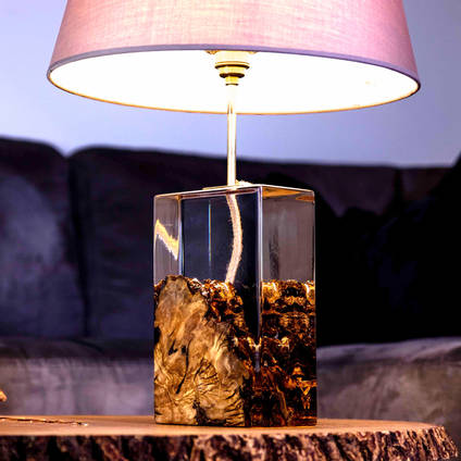 Wood and GlassCast 50 PLUS Epoxy Resin Lamp by Specialworks
